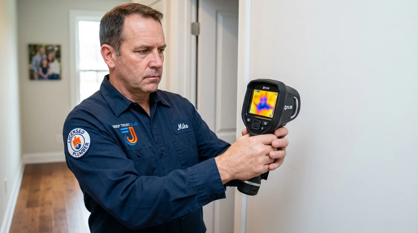 Thermal imaging leak detection by Johns Plumbing LLC in San Jacinto
